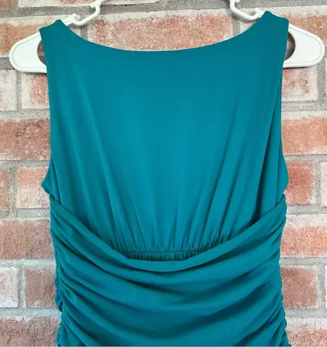 Susana Monaco Twisted Ruched Knit Dress Women’s Medium Stretchy Teal Blue