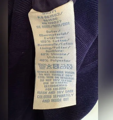 Boden Blue Corduroy Placket Dress Dress WH371 Size US 2 EUC