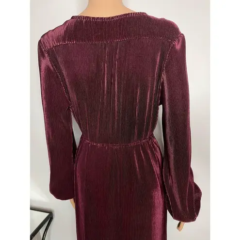 Baltic Born Venus Pleated Maxi Dress in Mulberry size L