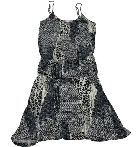 LASCANA Dress Womens Size 4 Black White Mixed Animal Print Spaghetti Strap