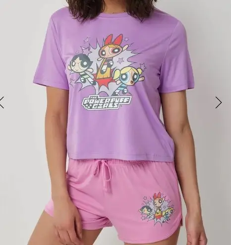 Powerpuff Girls Two Piece Pajama Set NWT Size Medium Pink - Image 1