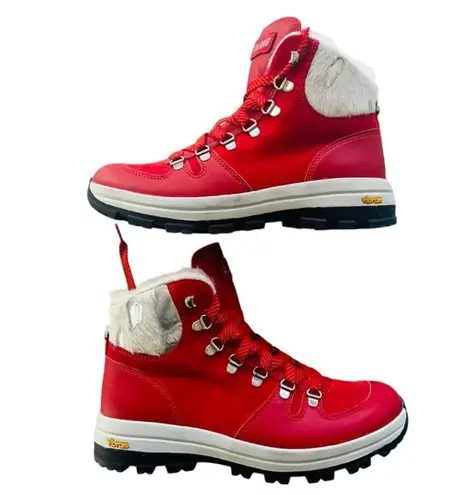 Olang Bamboo Wintherm Arctic Grip Ladies Boots NEW Size 40 Red Leather Snow Ski