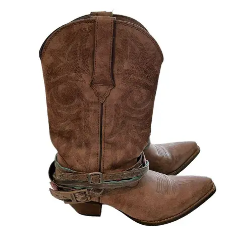 Durango  Women’s 10 Accessorized Western Cowgirl Boots Brown Bling Nashville New