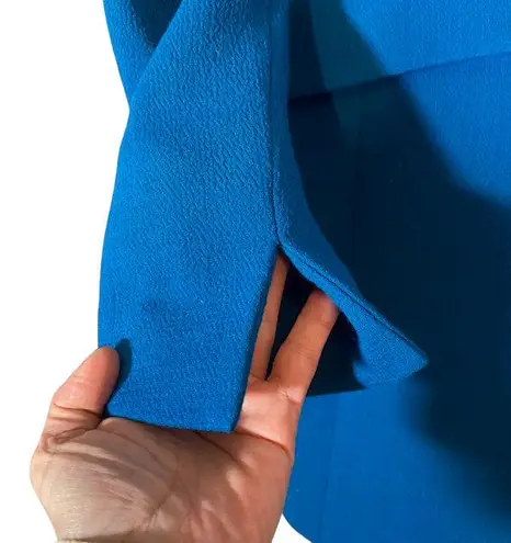 Nina McLemore Blue Button Front Jacket 100% Wool Women Sz 0