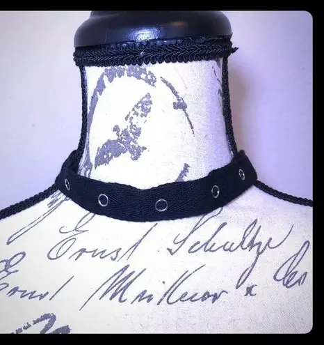 Gothic Black Grommet Punk Chocker New