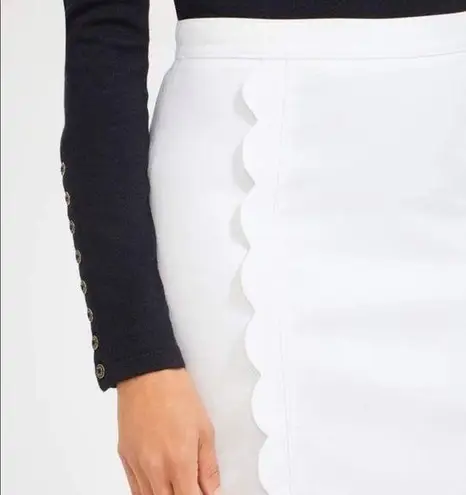 J. McLaughlin  Winnie Scallop White Skirt, New with Tags