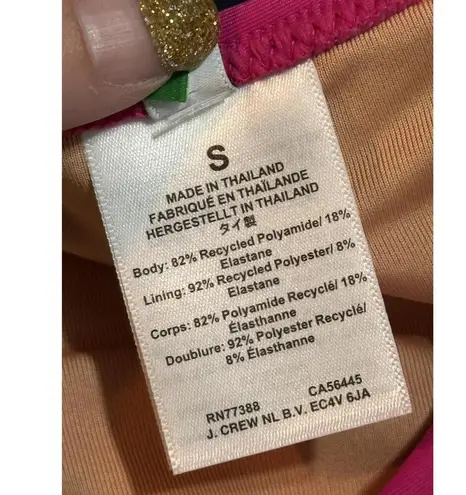 J.Crew NEW  Heritage 1989 High-Leg Bikini Bottom BP209 Fuchsia Pink Size Small