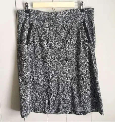 Counterparts B&W Animal Print Knit A-line Skirt L