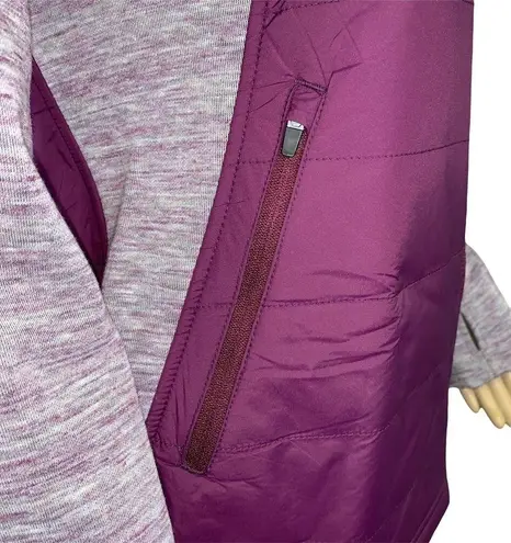 Ultimate Terrain Womens Hybrid Jacket Coat Hooded Full Zip Purple Small