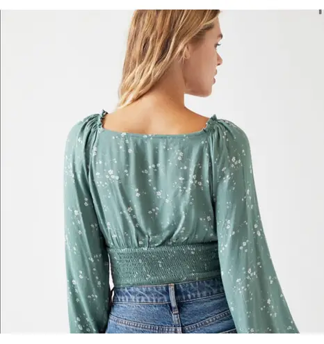 LA Hearts Green Blouse