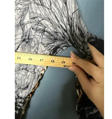 Painna Long Sleeve Crop Top Womens Med/Large Art To Wear Tiger Goth Grunge Y2K Black