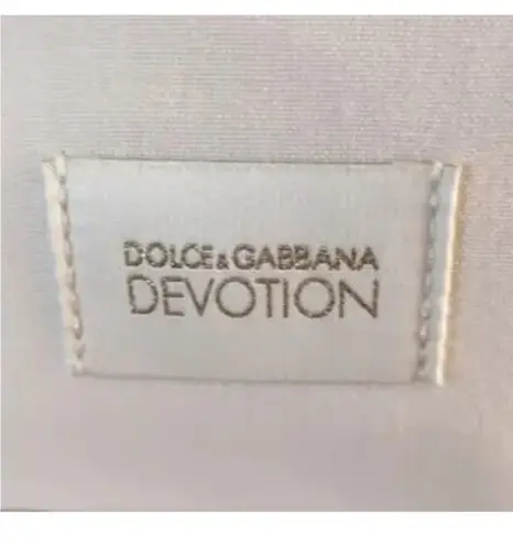 Dolce & Gabbana Large Devotion Shopping Tote Bag Cream Canvas Gold Heart Plaque Limited Edition