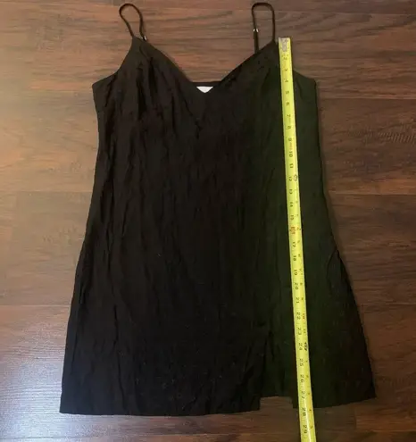 Isalis black small floral print sleeveless mini shift dress size M