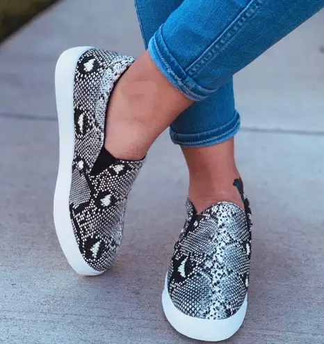 Soda Snake Print Slip On Sneaker