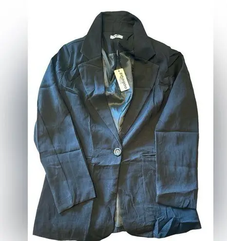 Zeagoo Womens Blazer casual/business 2 front pockets one button closure - Small
