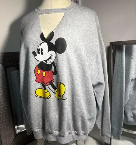Disney  Mickey Mouse hollow out choker sweatshirt size 3X - Image 14