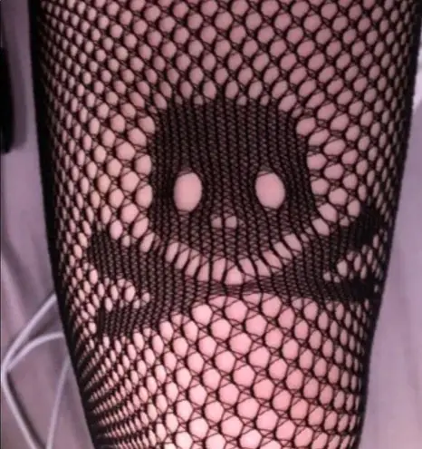 Skull Halloween Mesh Fishnet Tights New