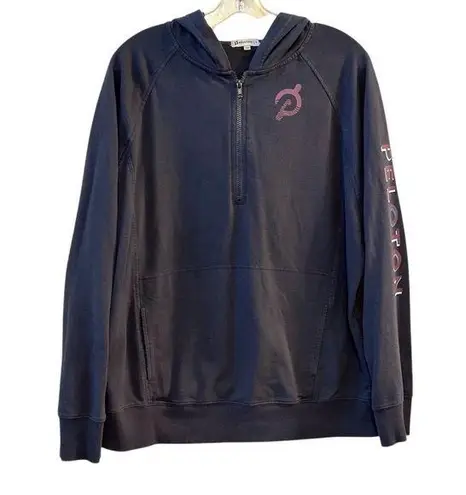 Peloton Women's Large 1/4 Zip Hoodie Multicolor Activewear Grey Purple