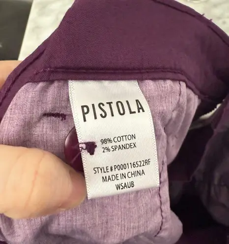 Pistola Women’s 30 Purple Bobbie Mid Rise Loose Straight Cargo Pants