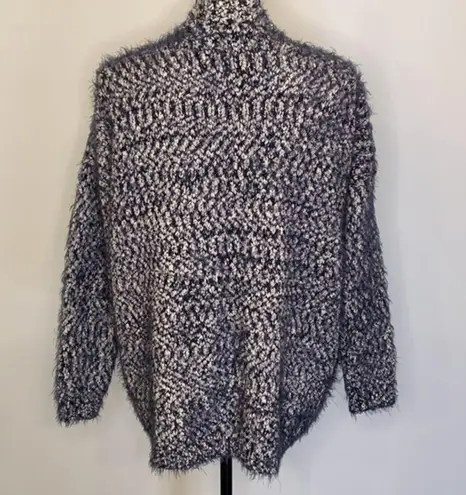 Sweewë Paris fuzzy boucle cardigan sweater one size navy