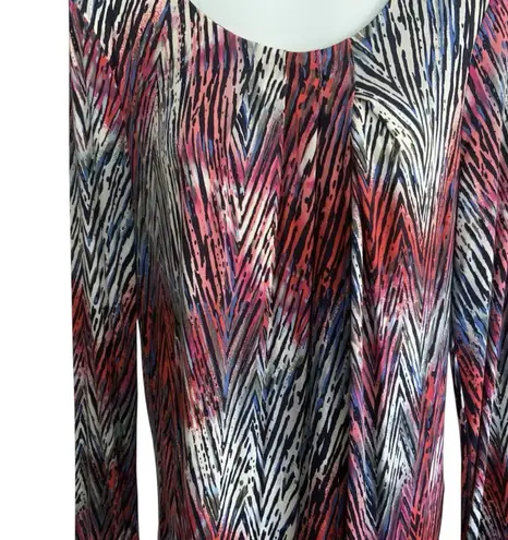 Rafaella Artistic Expression Long Sleeve Abstract Print Top Size Small NWT