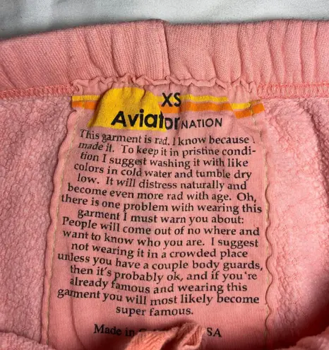 Aviator Nation  Sweatpants 5 Stripe Pink - Image 3