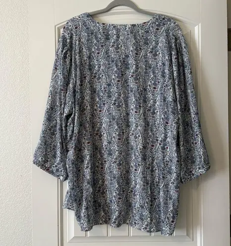 Rose + Olive Floral Quarter Sleeve Blouse