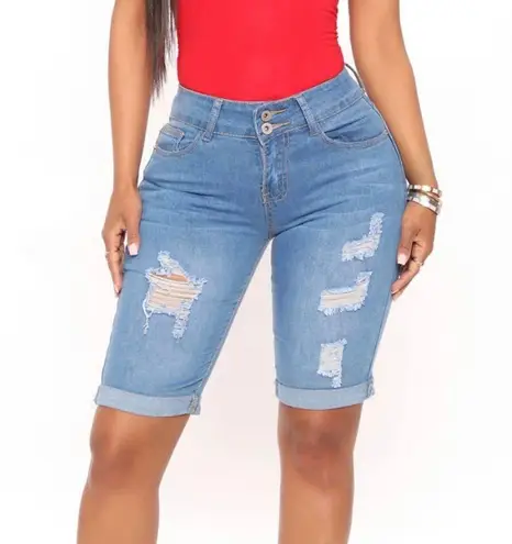 California vintage Medium Blue Wash Bermuda Shorts