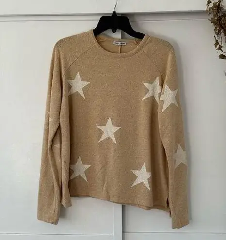 Sweet Romeo Pale Yellow Sweater with White Stars