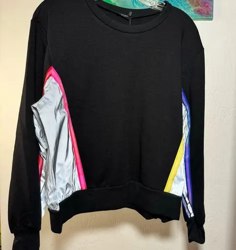 Terez NWT Colorblock Sweatshirt with Reflective Trim