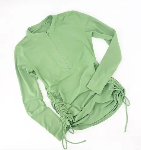 Athleta Ruched Rash Guard Top Green 35 64 Off Retail From Resell