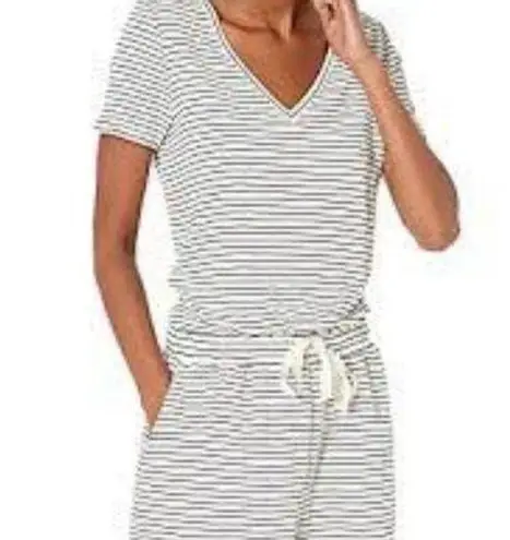 NWOT Daily Ritual Short Sleeve Striped Romper size medium