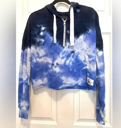 EUC Calvin Klein Jeans Cropped Hoodie Blue Size XS