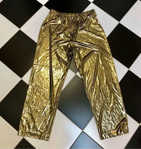 Patrick Christopher Vintage 80s Liquid Gold Lame 2 Piece Set Shirt Pants Unisex