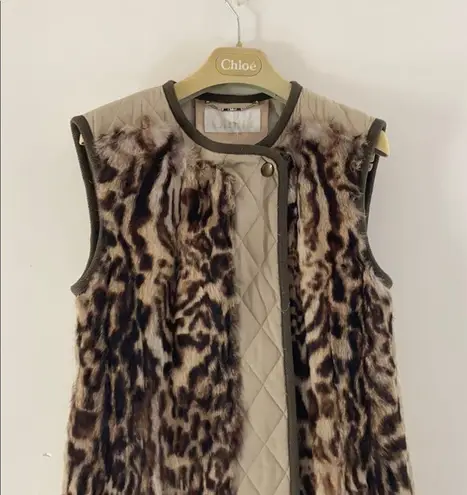 Chloé Chloe rabbit fur vest. Size 34