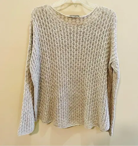 Vince  Beige Wool Blend Oversized Sweater Small