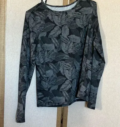 Hang Ten Gray Fitted Long Sleeve uv protection Tee small