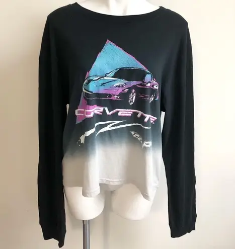 🆕 Chevy Corvette retro graphic ombré shirt Size XS