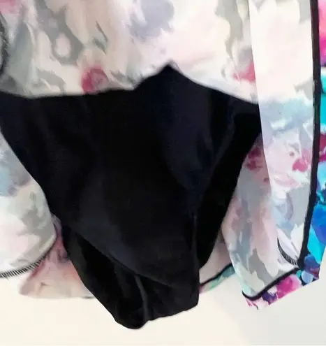 Swim Solutions Empire Waist Tummy Control Swimdress floral Swimsuit Size 8 NWT