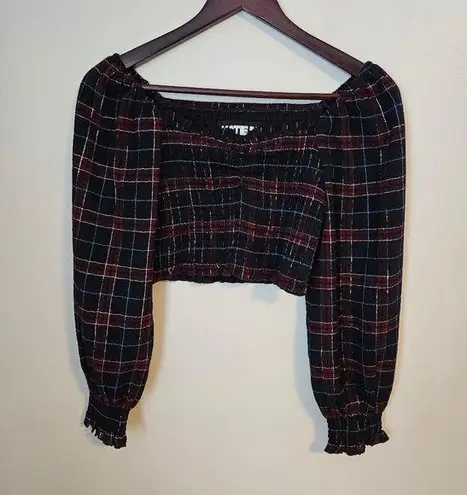 Katie J NYC Top Plaid Off