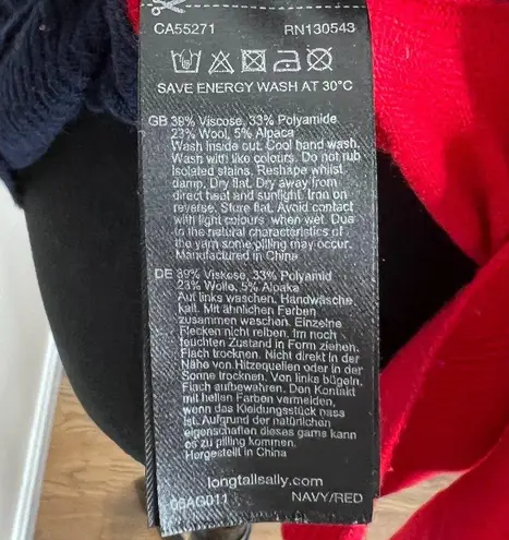 Long Tall Sally Two Tone Wool Alpaca Blend Sweater, Sz Small