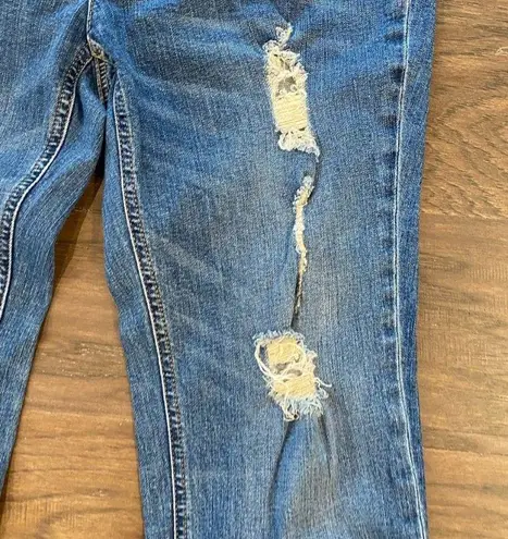 Etcetera distressed blue jeans