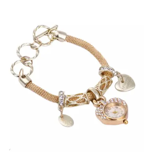 Gold Crystal Bangle Women's Watch (Brand New)