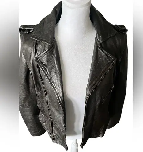 Zadig & Voltaire Black Leather convertible Biker Jacket