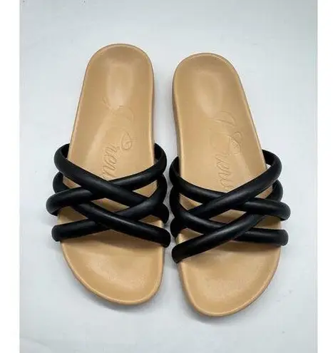 J.Crew  Pacific Cushy Strap Sandals Womens Size 6 Leather Classic Elegant Slides - Image 1