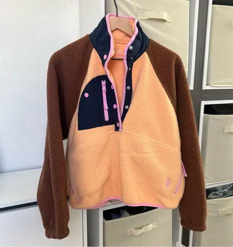 Free People Movement FP Movement Free People Hit The Slopes Colorblock Pullover Fleece in Orange - Image 4