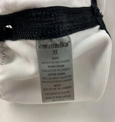 XL Marika White Adjustable Cheer Sports Bra thumbnail 6