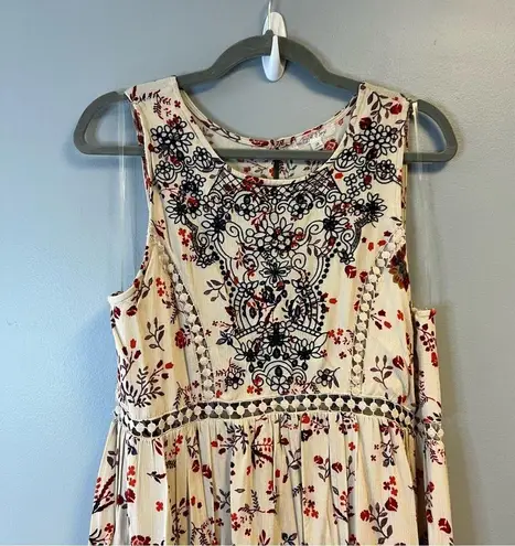 Taylor & Sage Dress Cream Embroidered Scoop Neck Mini Dress Casual Sz XL GUC