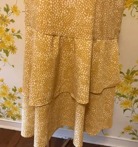 Love Riche straps midi dress dot print yellow size M