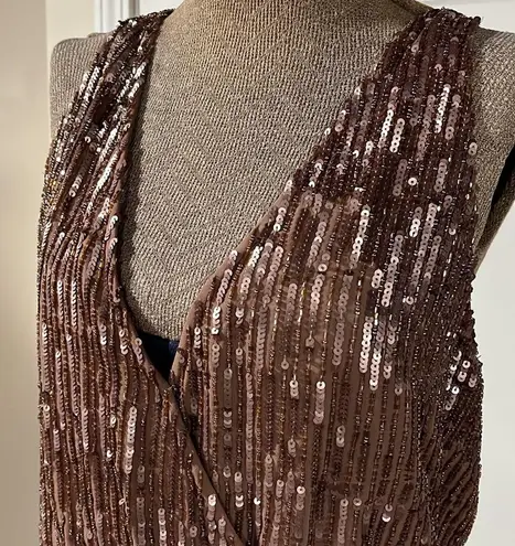 Aidan Mattox Halter Beaded Cocktail Dress Size 6